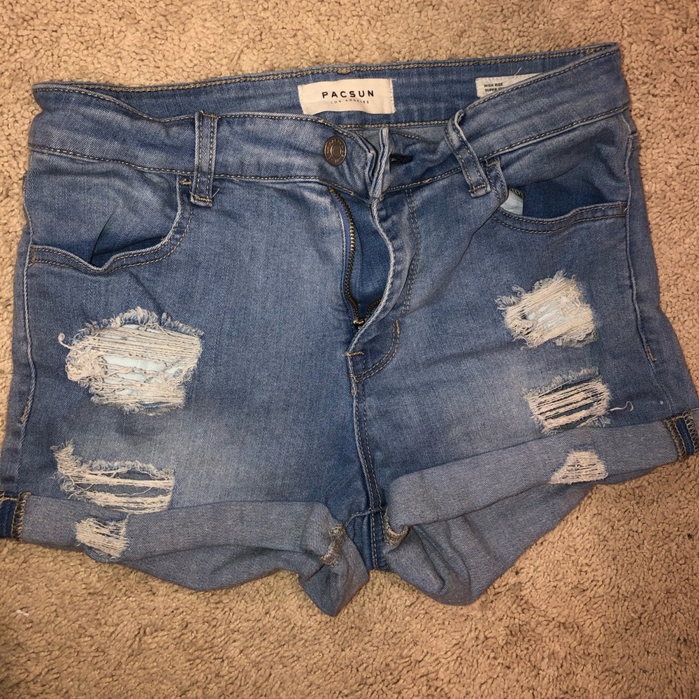 Pacsun light wash jean shorts